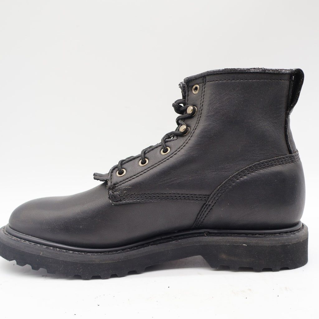 Double-H Western Packer Boots Womens 6.5 M Y2K Black Leather Lace Up Kiltie 9346 - take2supply