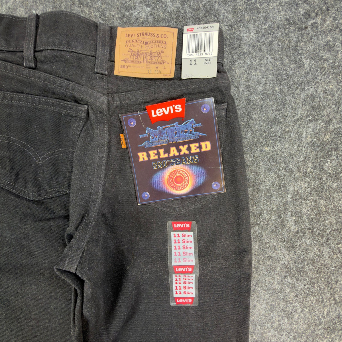 Levi's 550 Girls 11 Slim Black Vintage Jeans USA Made NWT - take2supply