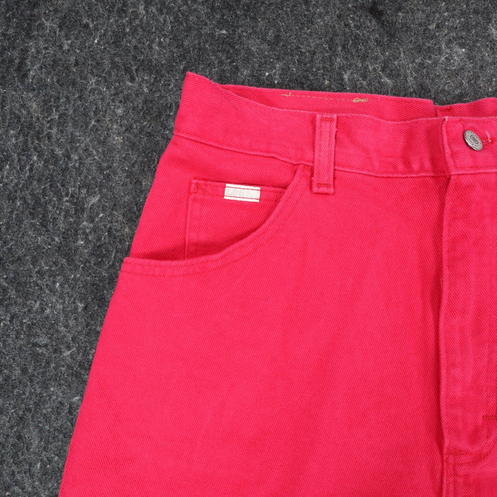 Lee Relaxed Fit Shorts Womens 14 M Vintage 90s Poppy Red Cotton Made in USA NWT - take2supply