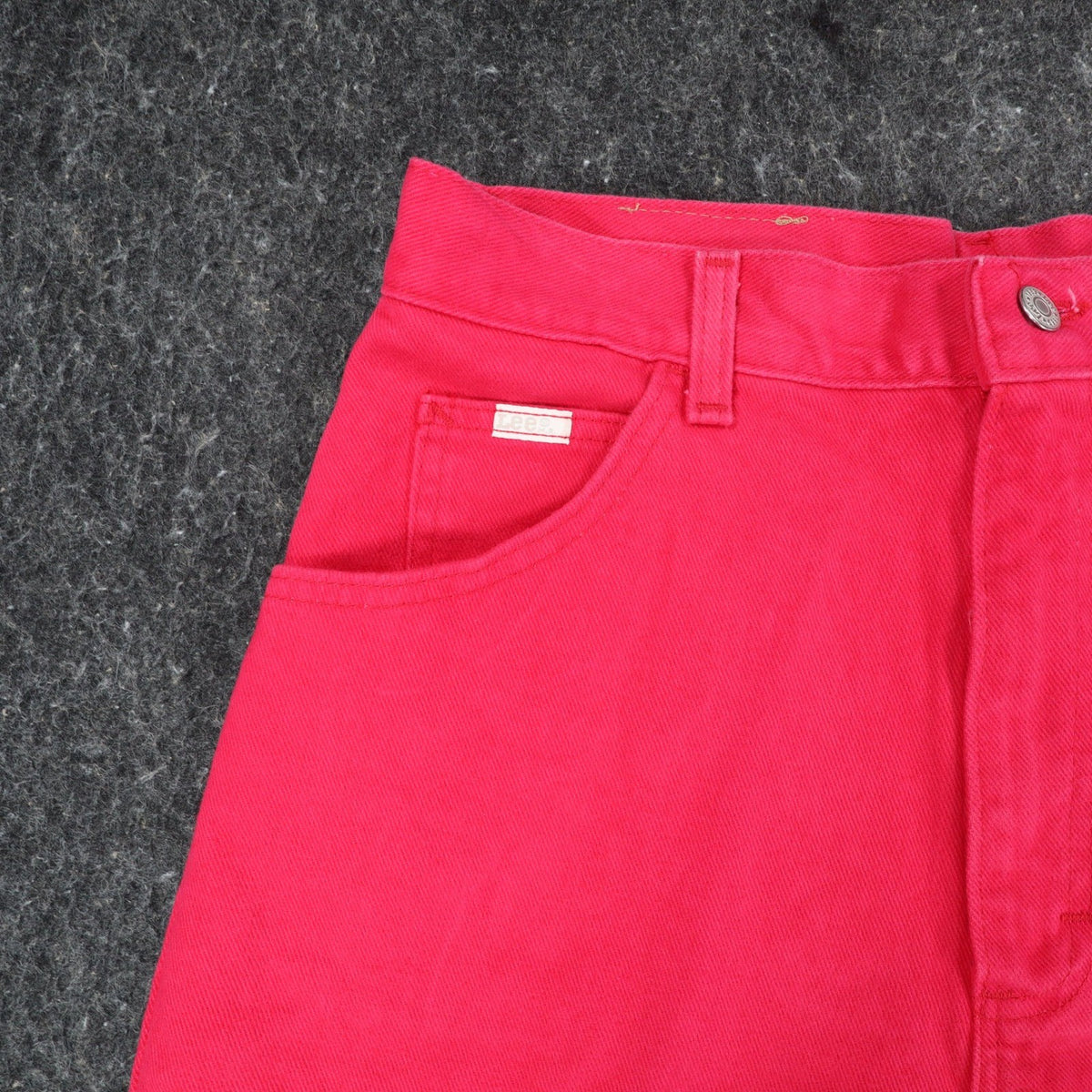 Lee Relaxed Fit Shorts Womens 14 M Vintage 90s Poppy Red Cotton Made in USA NWT - take2supply