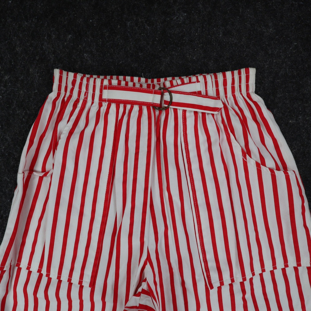 Hang Ten Shorts Womens Medium Vintage 80s Red White Striped Cotton Deadstock NWT - take2supply