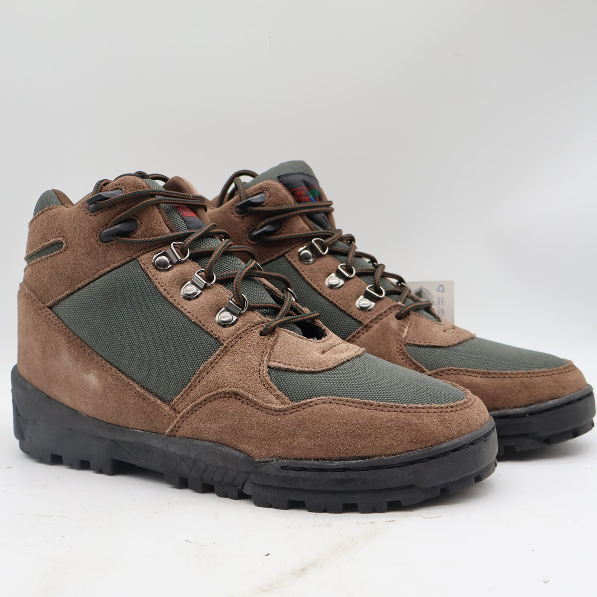 Lake of the Woods Hiking Boots Mens 12M Vintage Brown Suede Canvas Trail Shoes - take2supply