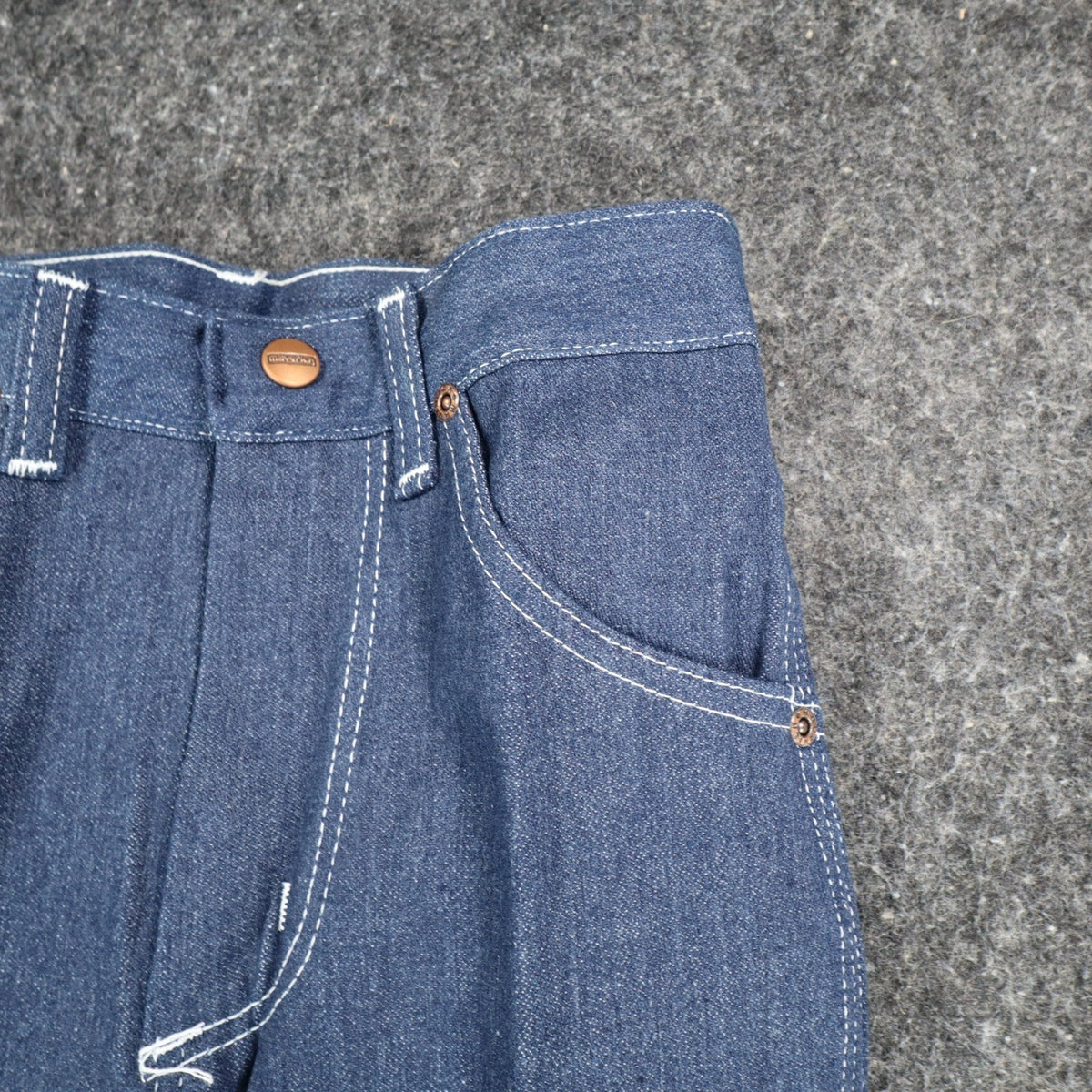 Maverick Jeans Boys 12 Slim 24x27 Vintage 70s Blue Cotton Poly Straight Leg USA - take2supply
