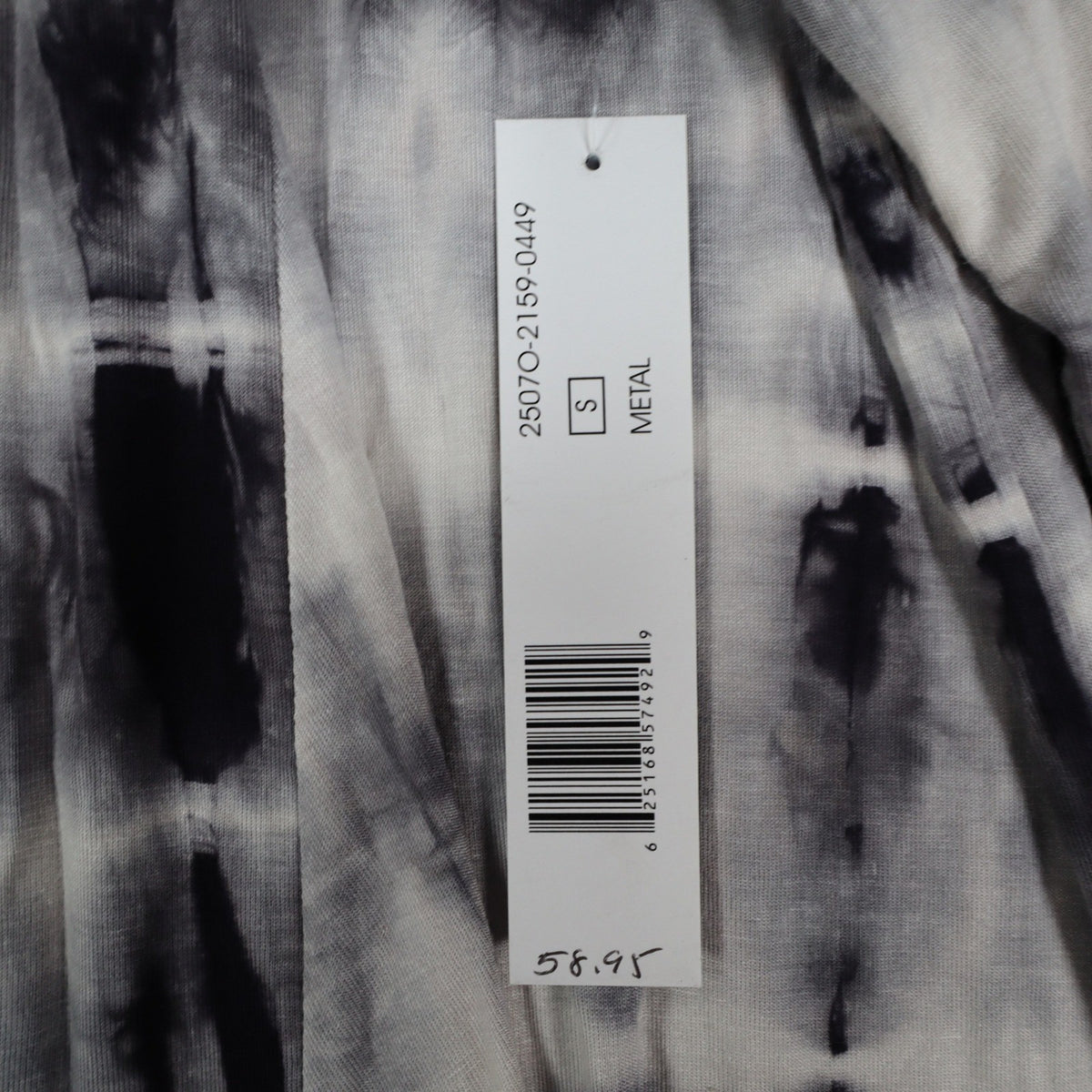Tribal Cardigan Womens Small Gray Tie Dye Open Front Lightweight Jersey Knit NEW - take2supply
