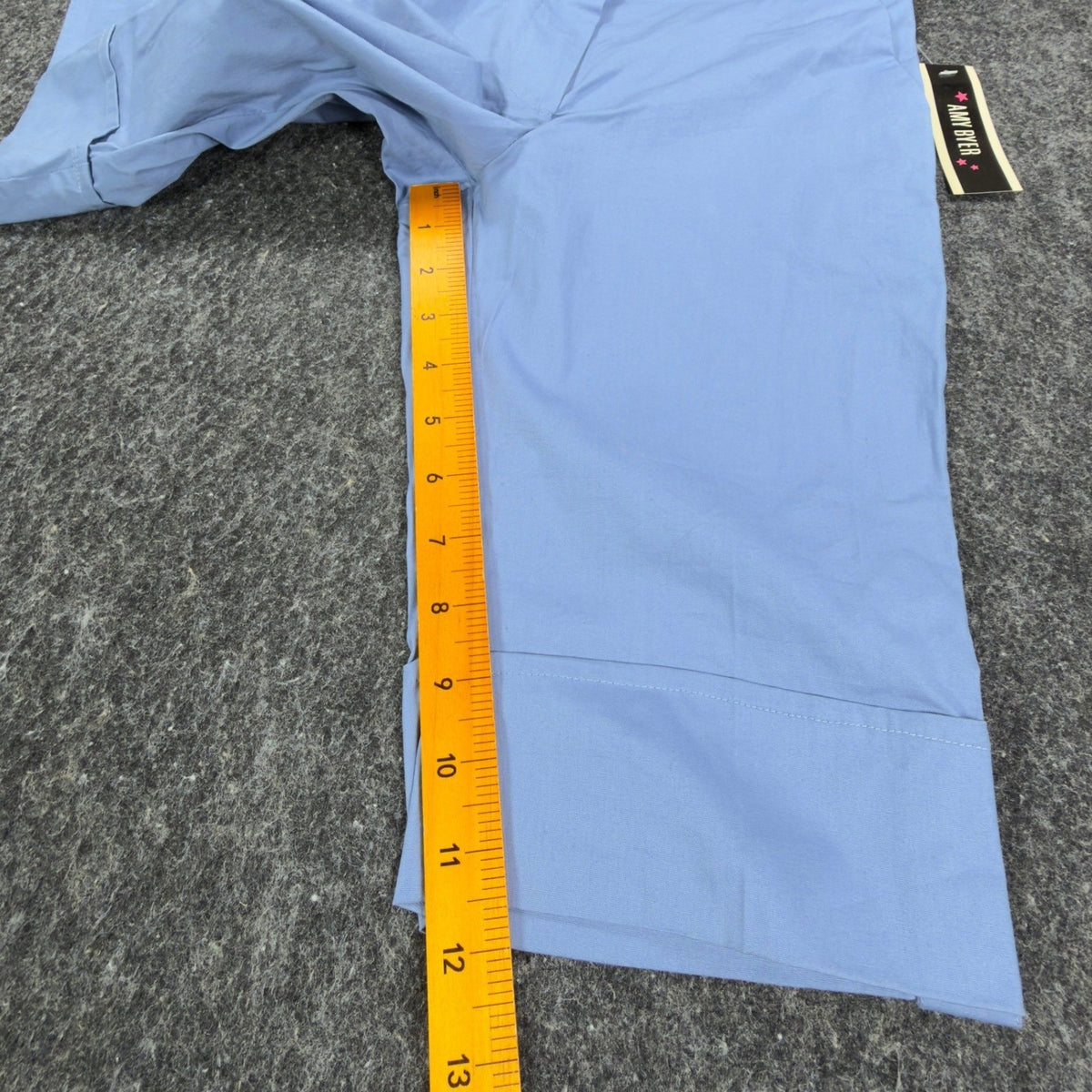 Amy Byer Y2K Bermuda Shorts Girls 12 Blue Cotton Stretch Cuffed New - take2supply