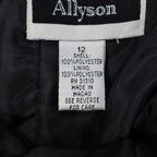 Allyson A-Line Skirt Womens 12 Vintage 90s Black Polyester Lined Career Wear - take2supply