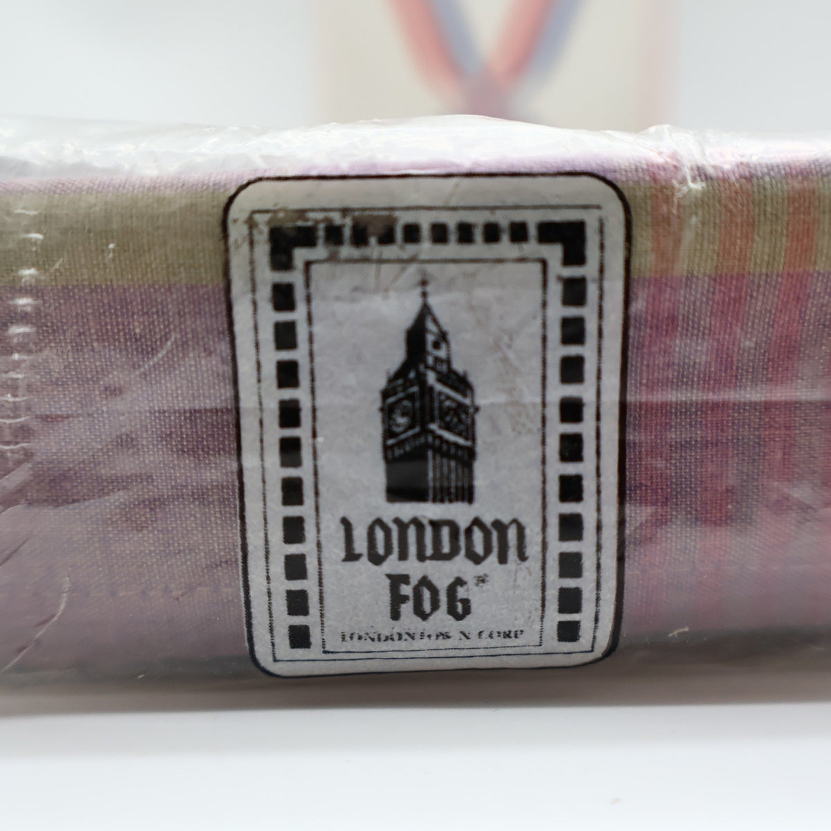 London Fog Plaid Button Down Shirt Mens XL Vintage 90s Purple Cotton Blend NIP - take2supply