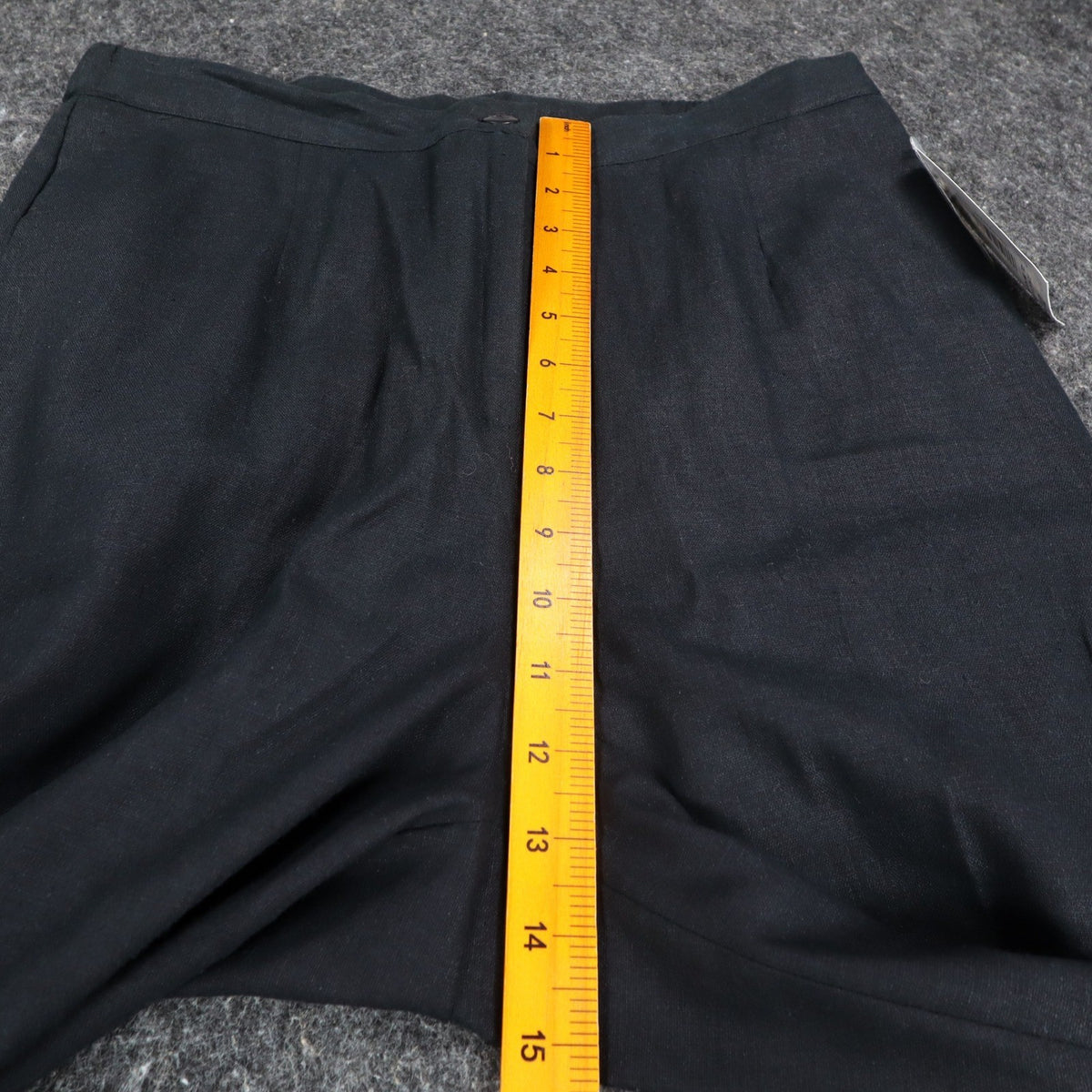 Southern Lady Linen Rayon Pants Womens 12 Black Wide Leg Pleated Trousers 553M - take2supply