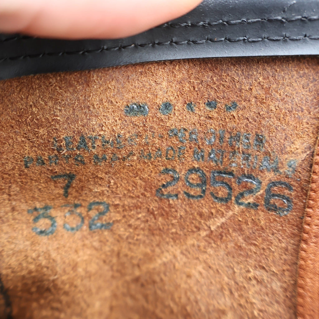 Tuff-Welt Work Boots Mens 7 Vintage Brown Full Grain Leather Moc Toe USA 332 - take2supply