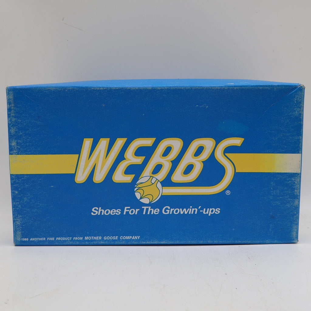 Webbs Boat Shoes Kids Size 2 C Vintage 80s Navy Leather Made in USA Deadstock - take2supply