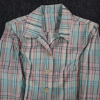 Company Collection Blazer Womens 12 Pastel Plaid Cotton Blend Unlined Jacket NWT - take2supply