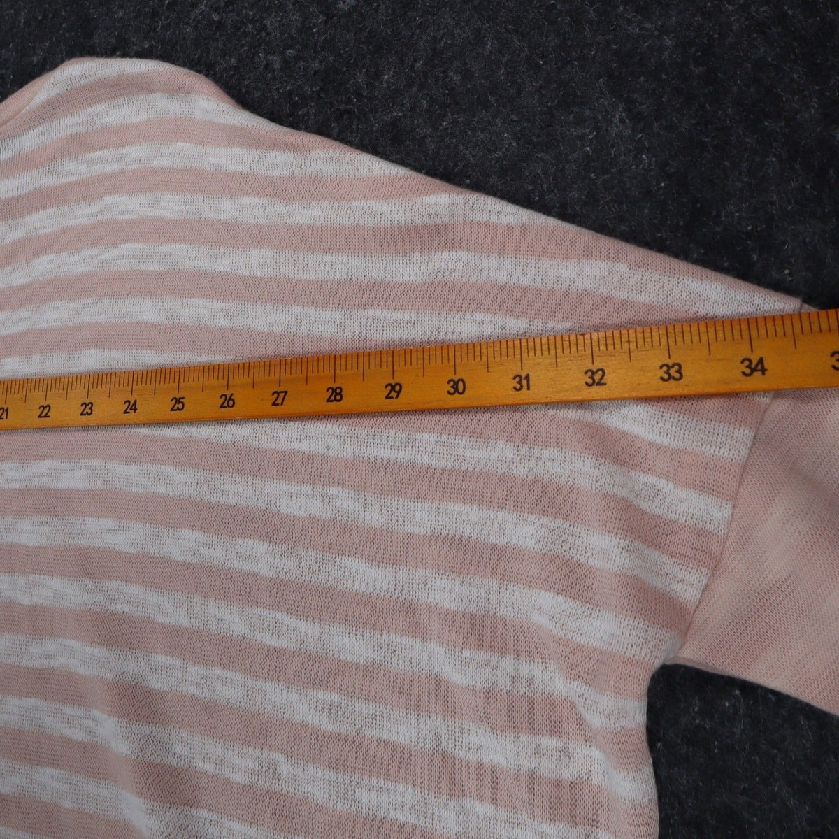 Hem & Thread Striped Knit Top Womens S/M Pink White Oversized Drop Shoulder NWT - take2supply