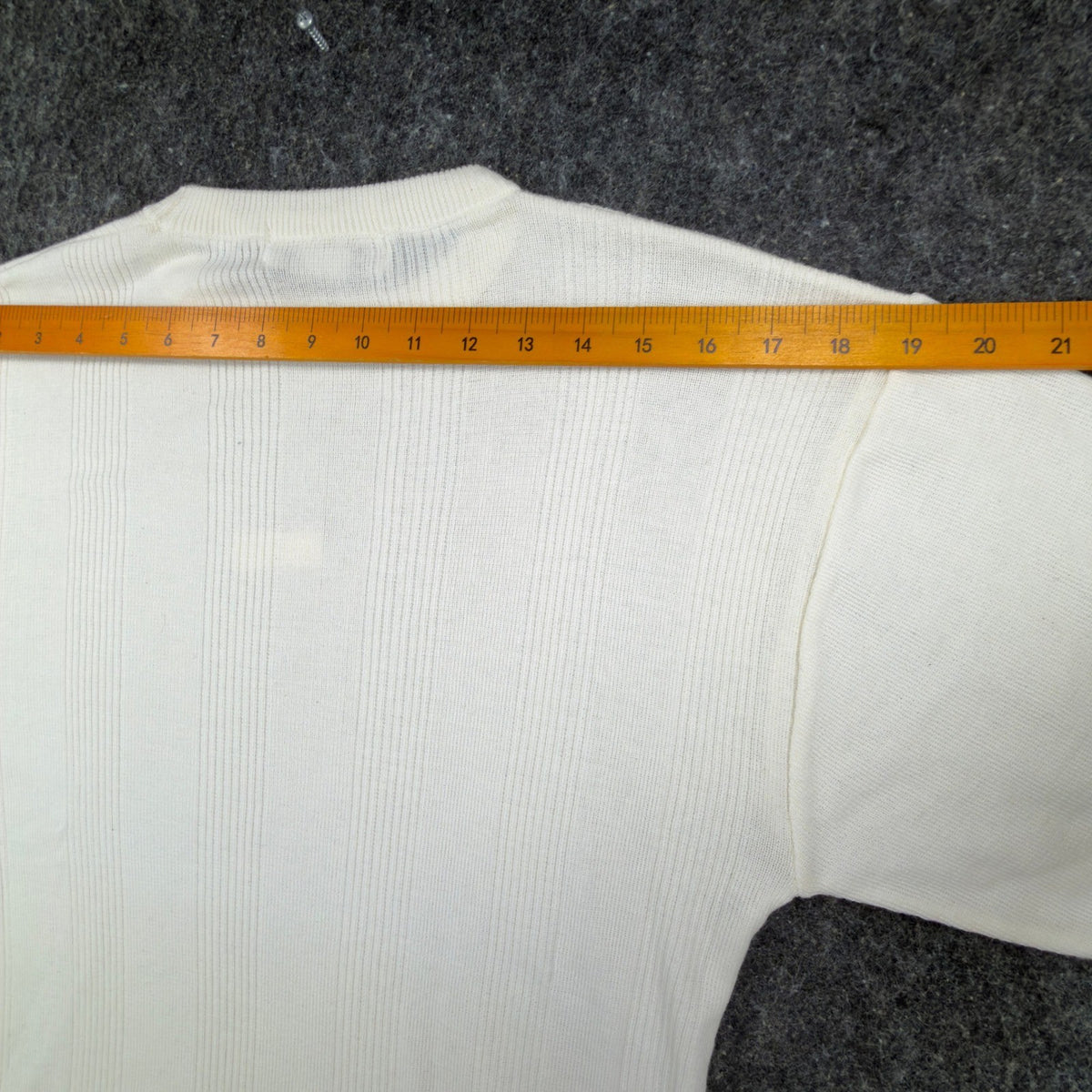 Marquis Vintage 90s Knit Top Mens Small Cream Cotton Acrylic NWT - take2supply