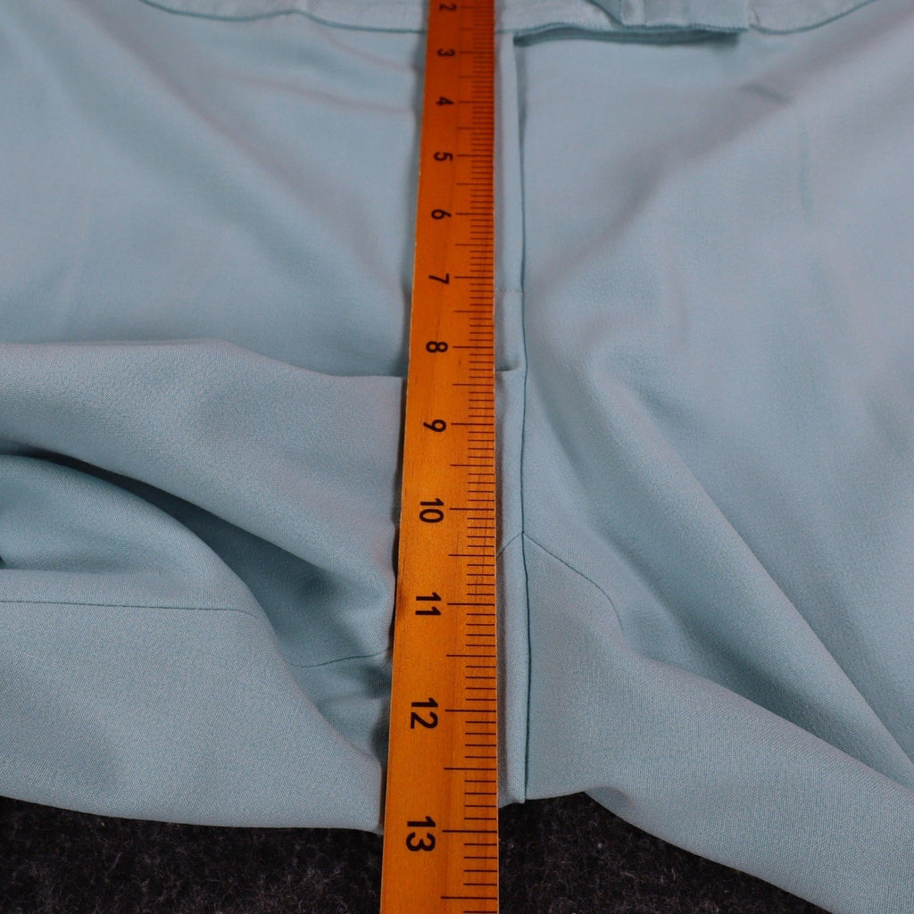 AGB Byer California Dress Pants Womens 10 Y2K Aqua Blue Stretch Wide Leg Flare - take2supply