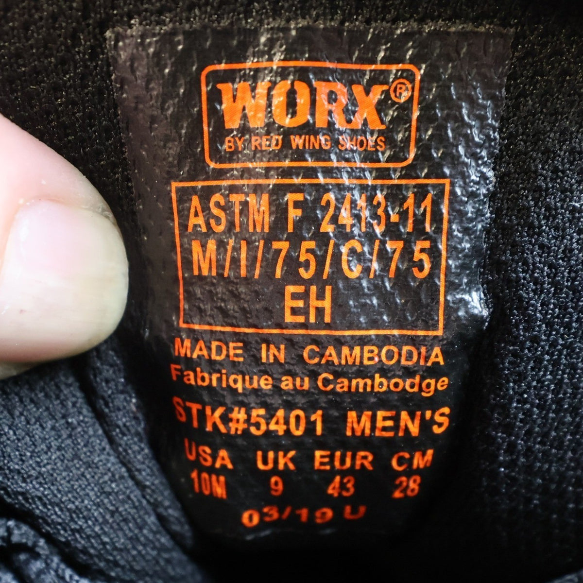 Worx by Red Wing 5401 Steel Toe Work Boots Mens 10 Black Leather New - take2supply