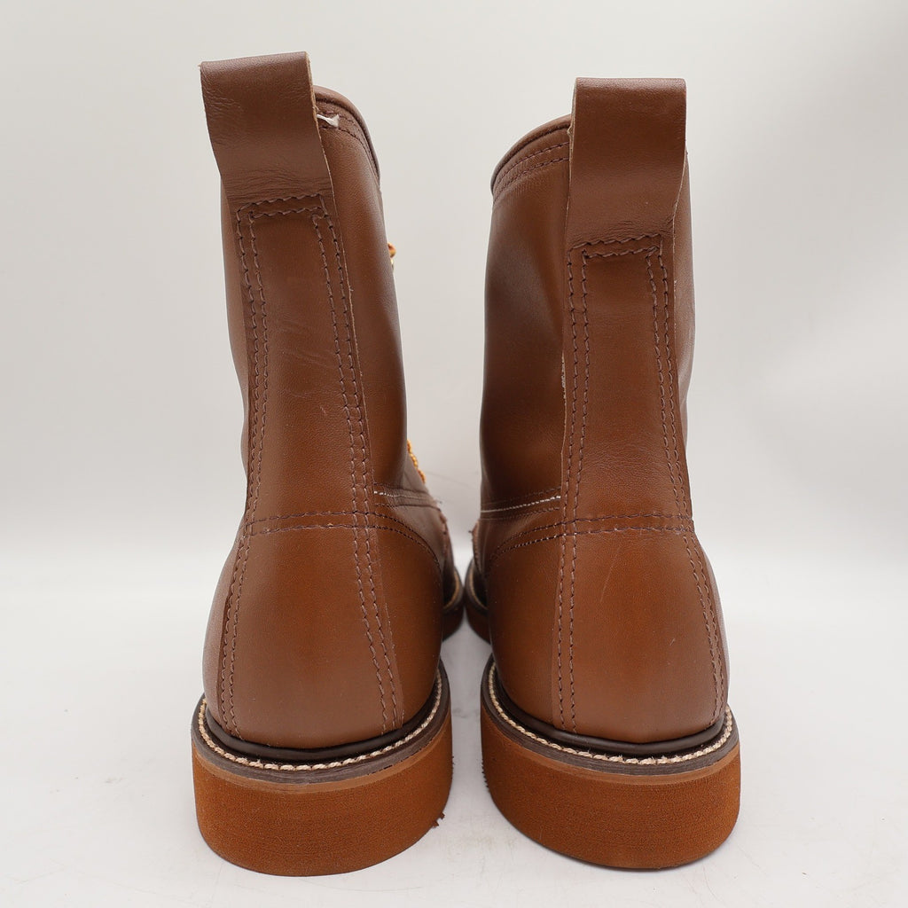 Titan Vintage 80s Safety Toe Work Boots Mens 8.5 D Brown Leather NWT Made in USA - take2supply