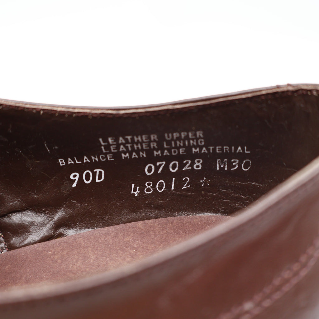 Barclay Oxford Dress Shoes Mens 9D Vintage Brown Leather Apron Toe 48012 New - take2supply