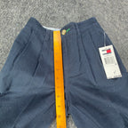 Tommy Hilfiger Y2K Pleated Chino Shorts Kids 6 Navy Blue Cotton NWT - take2supply