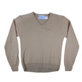 Scudder Sportswear V-Neck Sweater Youth Medium 10-12 Vintage 70s Tan Acrylic USA - take2supply