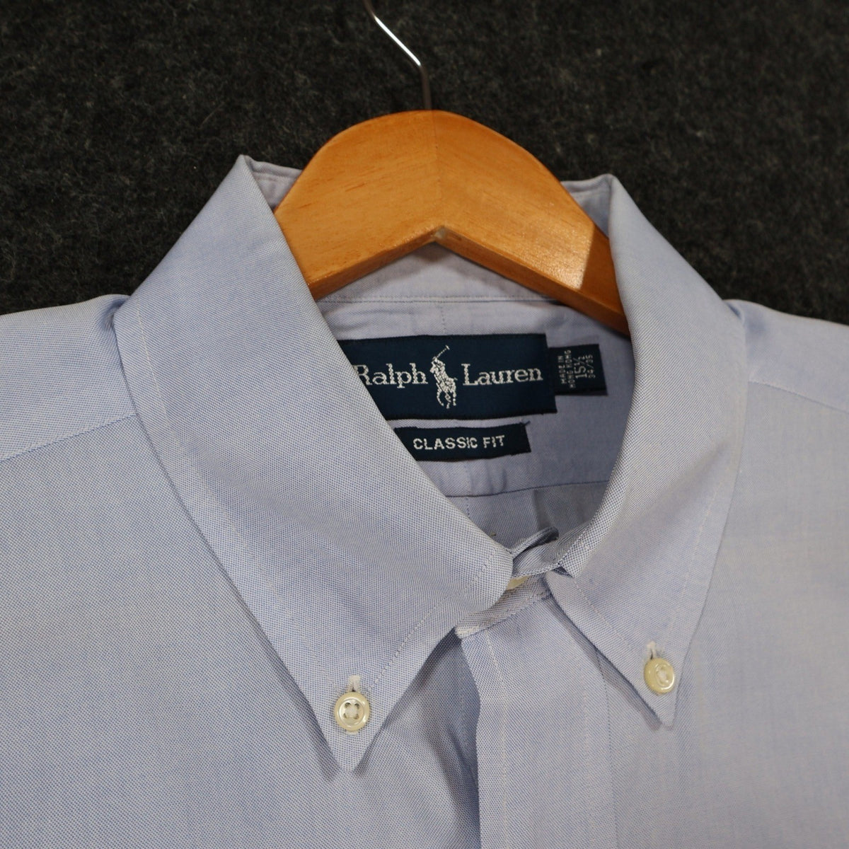 Ralph Lauren Button Down Mens 15.5 34/35 Light Blue Cotton Classic Fit Oxford - take2supply