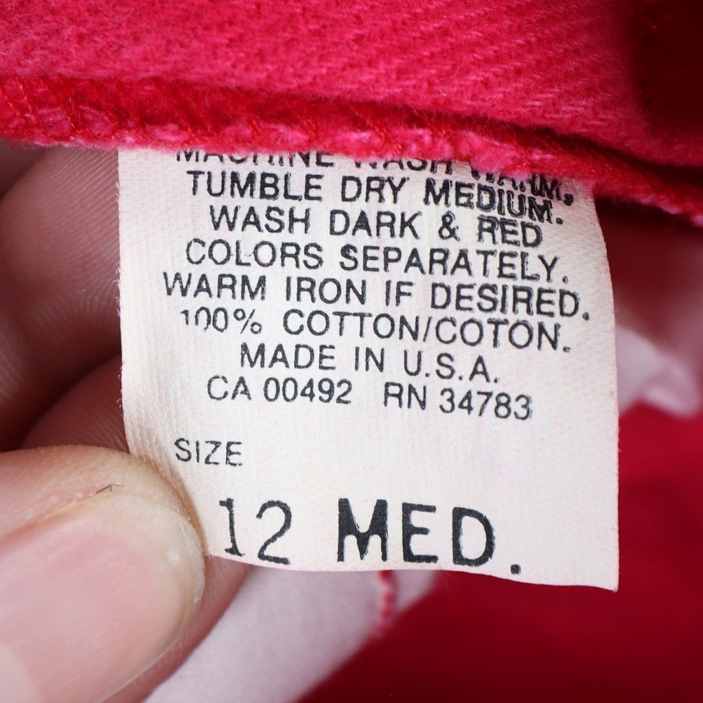 Lee Relaxed Fit Shorts Womens 12 Vintage 90s Poppy Red Cotton Made in USA NWT - take2supply