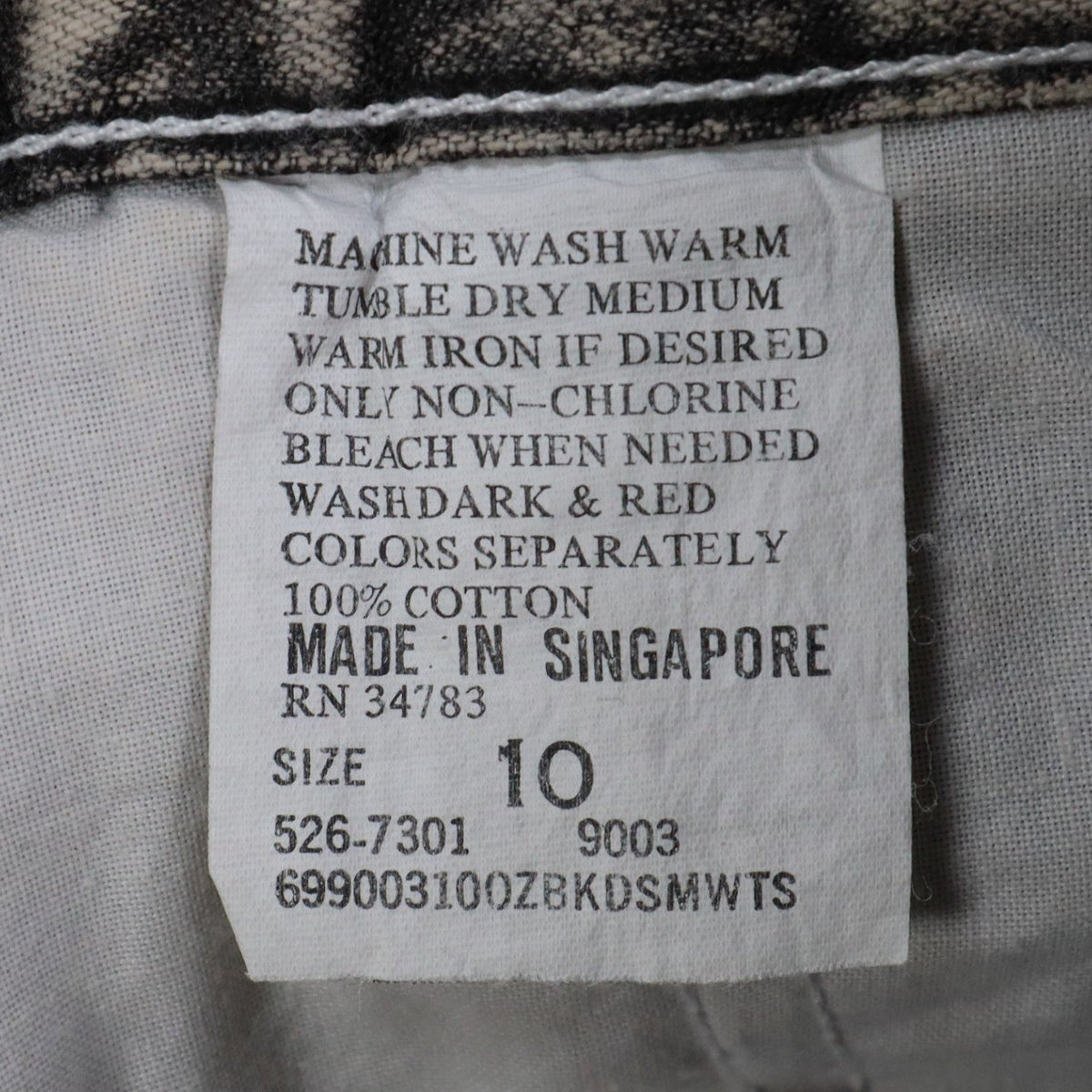 Lee Trekker Short Boys 10 Vintage 90s Cold Black Acid Wash Cotton Relaxed Fit - take2supply