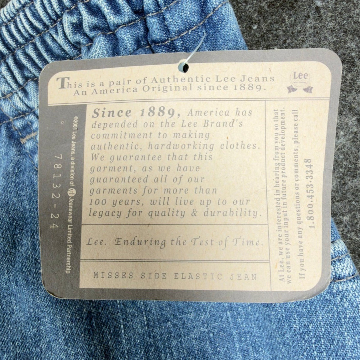 Lee Y2K Side Elastic Jeans Womens 8 Medium Blue Denim NWT Pepper Stone Relaxed - take2supply