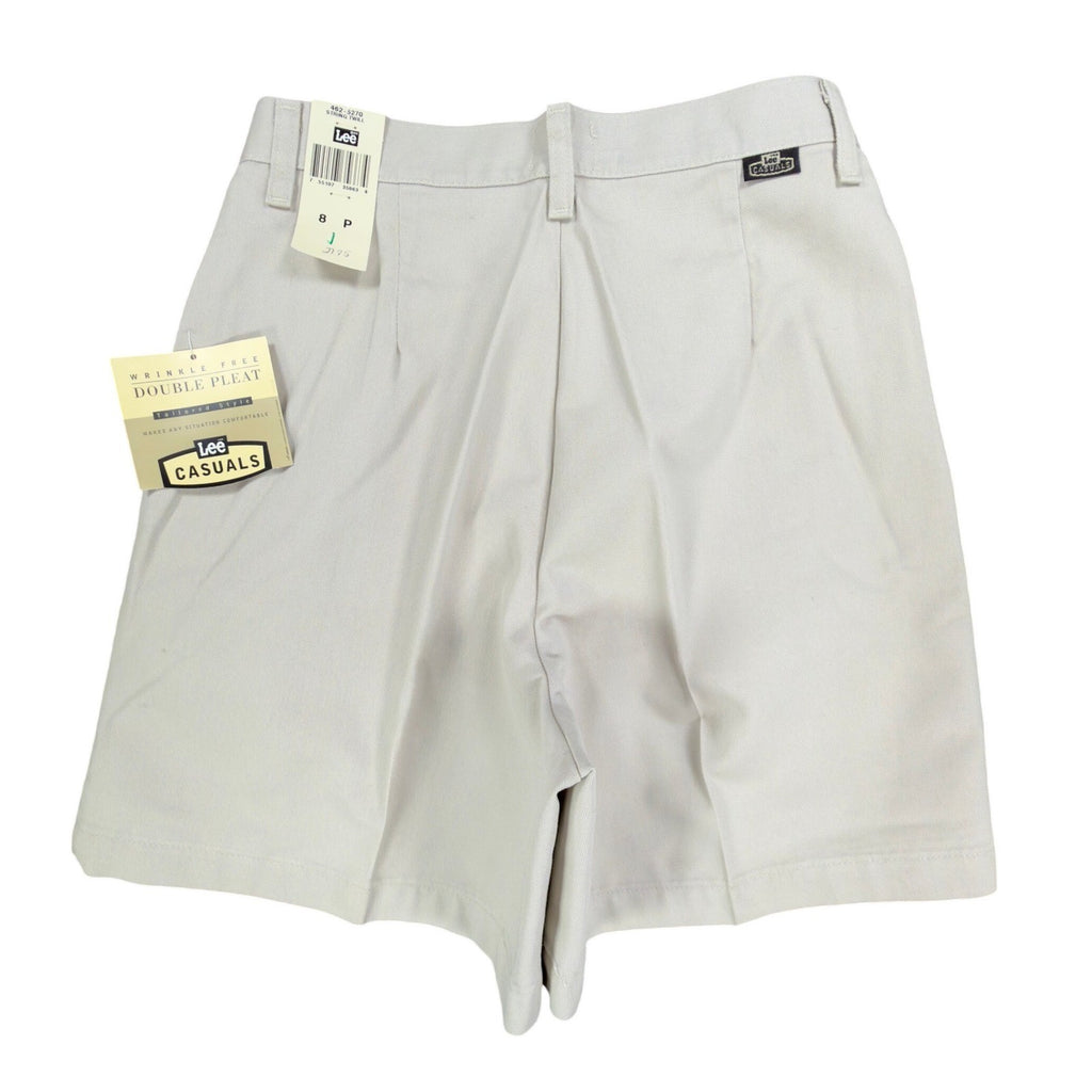 Lee Vintage 90s Pleated Shorts Womens 8P Beige Cotton NWT - take2supply