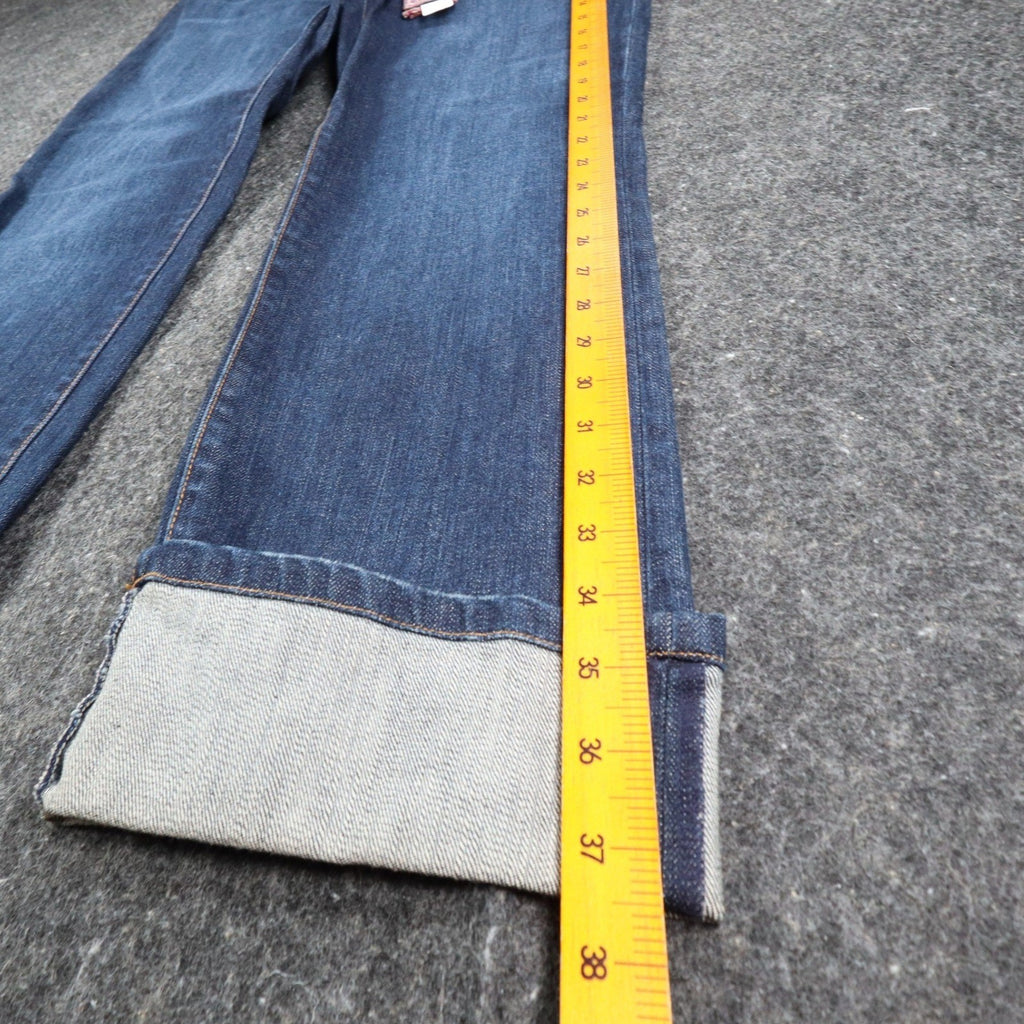 Tommy Hilfiger Jeans Womens 10 Y2K Blue Stretch Low Rise Slim Floral Belt C789 - take2supply