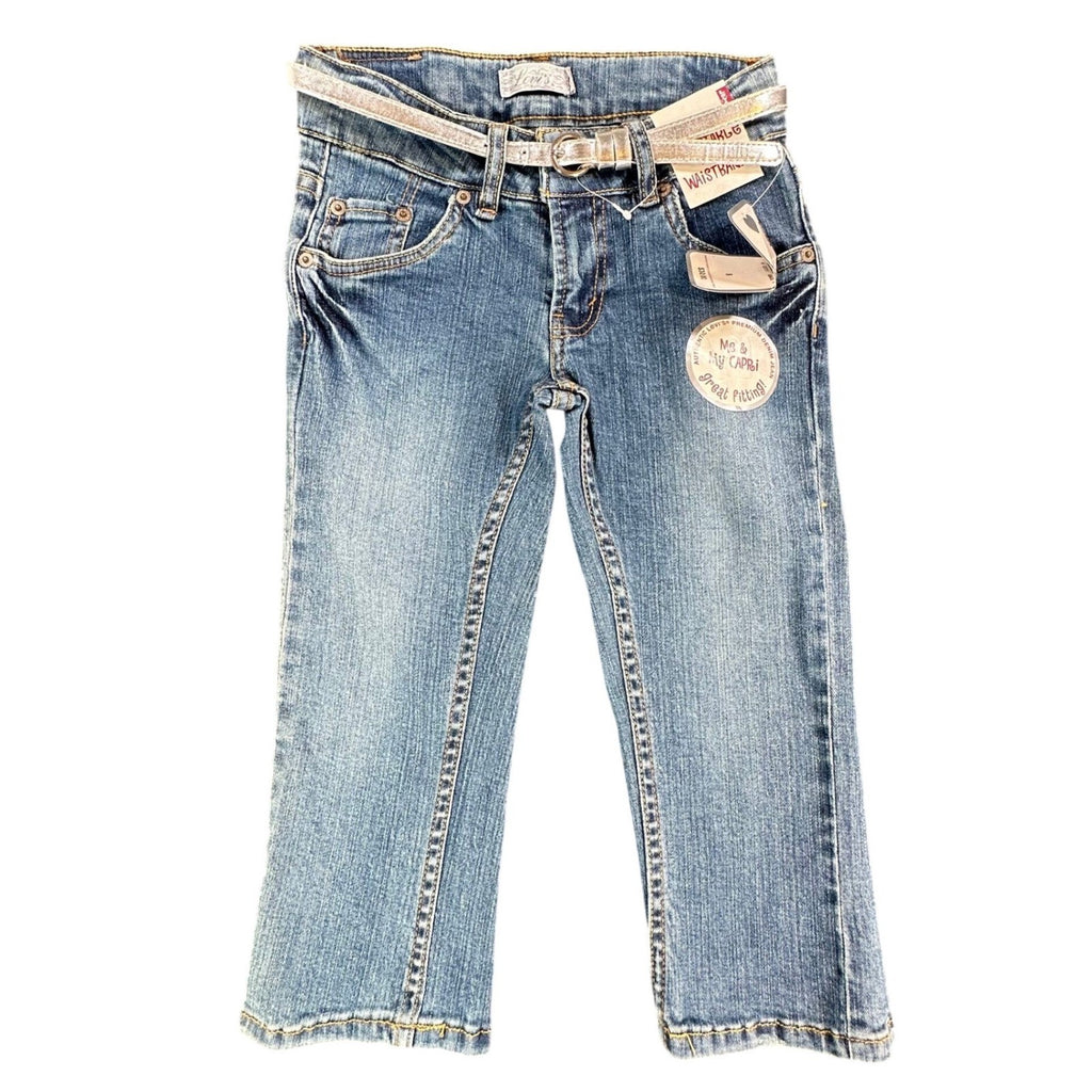 Levi's Vintage Y2K Capri Jeans Girls Size 8 Blue Denim Medium Wash NWT - take2supply