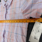 Jenny B Collection Plaid Shirt Womens 9/10 Vintage 80s Pink Pastel Short Sleeve - take2supply