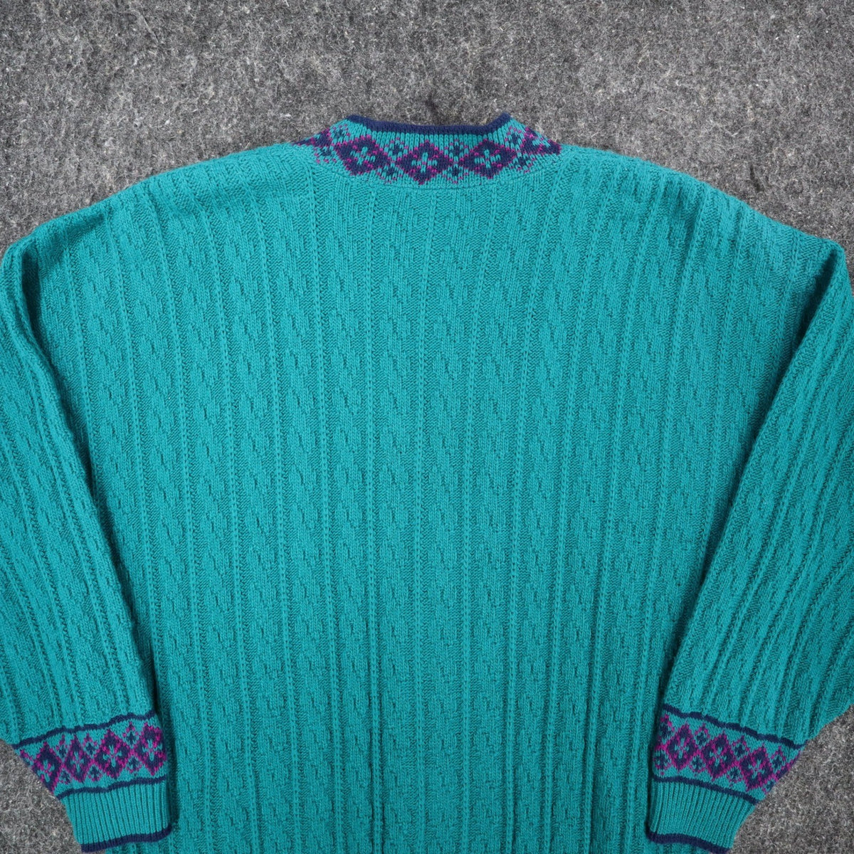 Cricket Lane Cardigan Women Medium Petite Vintage 90s Teal Acrylic Knit NWT USA - take2supply
