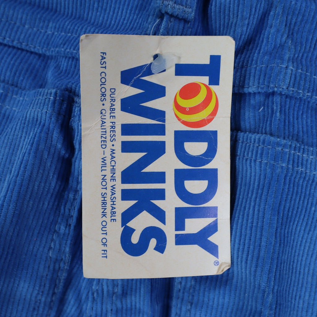 Toddly Winks Corduroy Pants Kids 4 Slim Bright Blue Straight Leg USA NWT NOS - take2supply