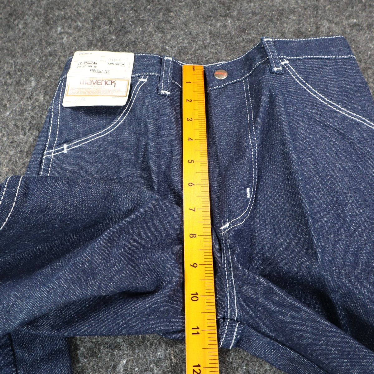 Maverick Straight Leg Jeans Boys 14 Regular Vintage 70s Blue Cotton USA Z135DAR - take2supply