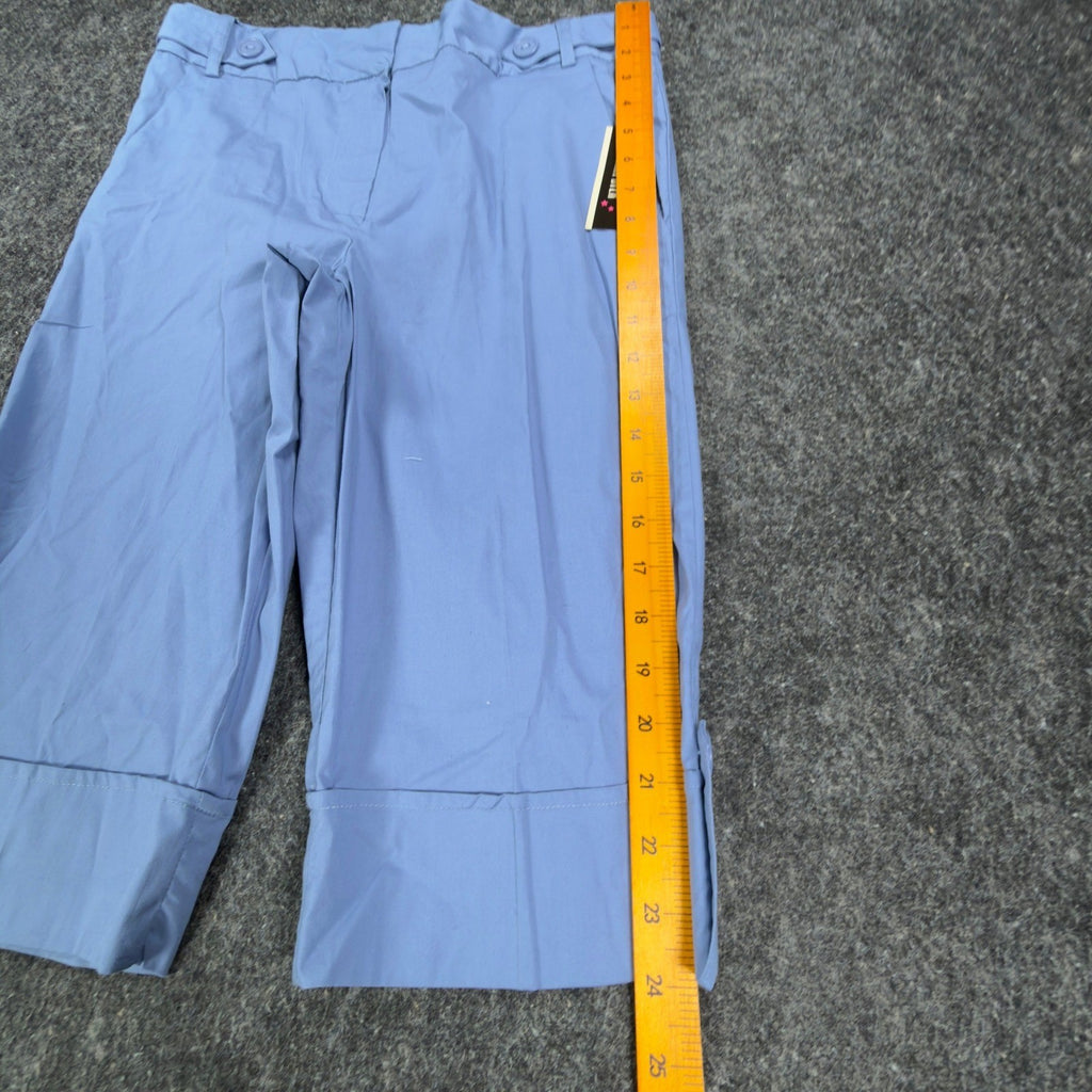 Amy Byer Y2K Capri Pants Girls 16 Blue Cotton Blend NWT Deadstock - take2supply