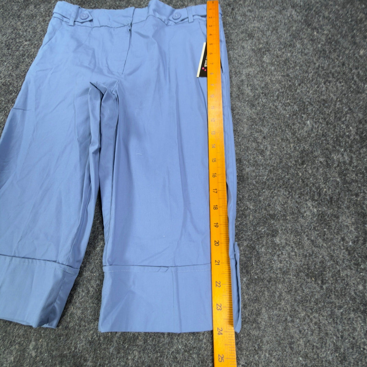Amy Byer Y2K Capri Pants Girls 16 Blue Cotton Blend NWT Deadstock - take2supply