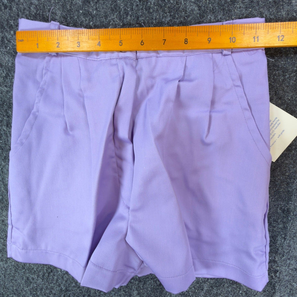 Gazelle Shorts Womens 3/4 Lavender Vintage Pleated High Waist 80s USA NWT - take2supply