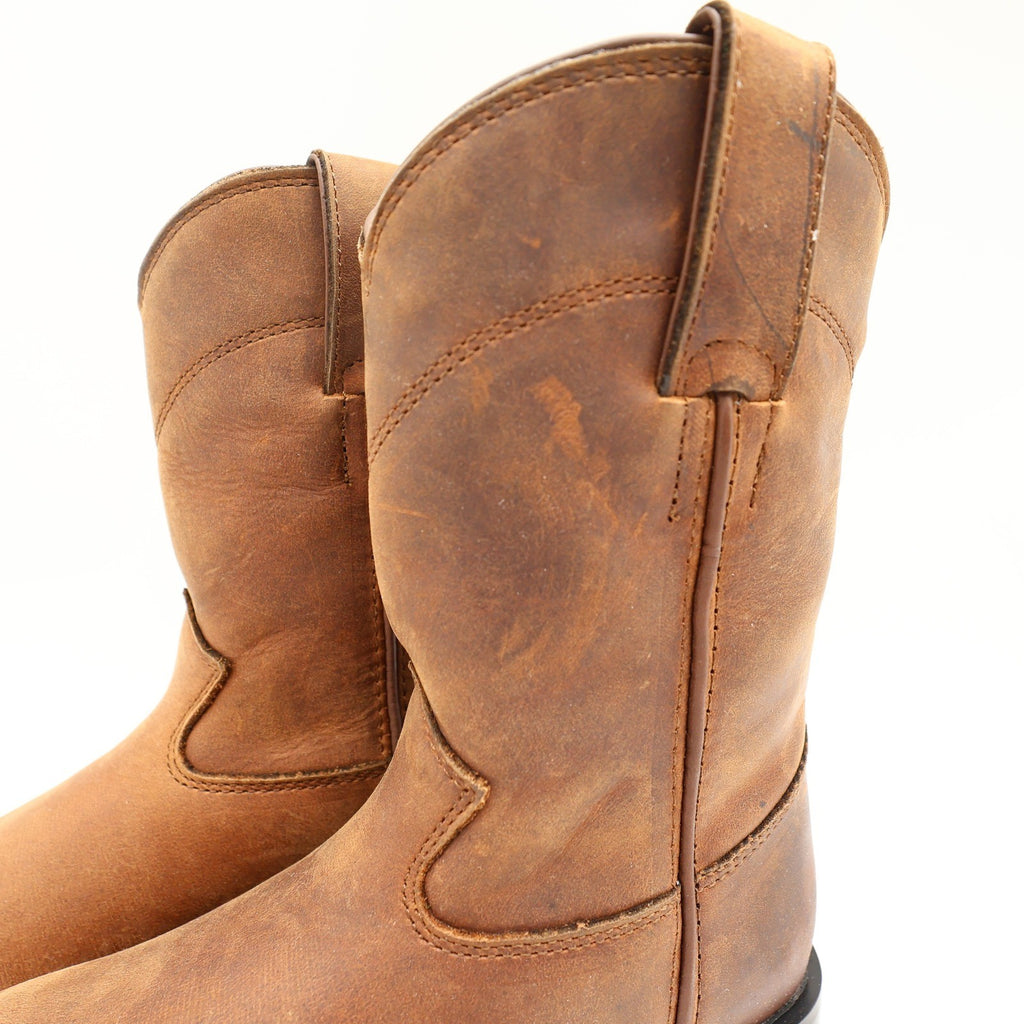 Justin 3410C Kids Western Boots 11D Brown Leather NWT Deadstock Cowboy - take2supply