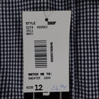 Southern Lady Pants Womens 12 Navy White Gingham Cotton Stretch Side Zip NOS - take2supply