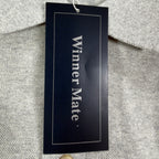 Winner Mate Long Sleeve Polo Shirt Mens Medium Gray Cotton NWT New - take2supply