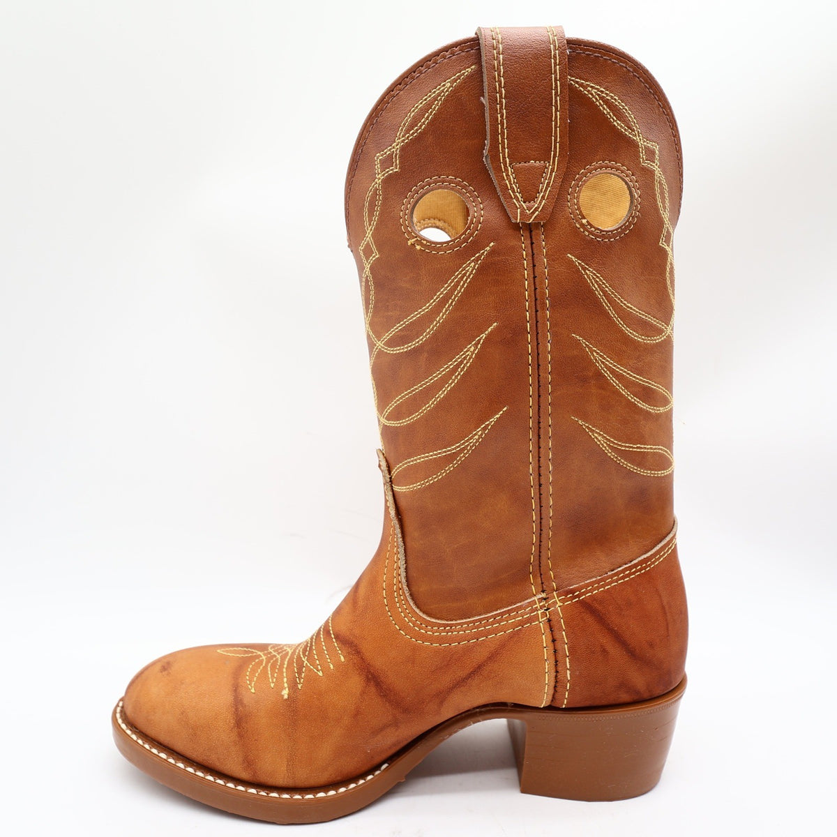 Acme Vintage Cowboy Boots Kids 3.5 D Russet Driftwood Leather New In Box - take2supply