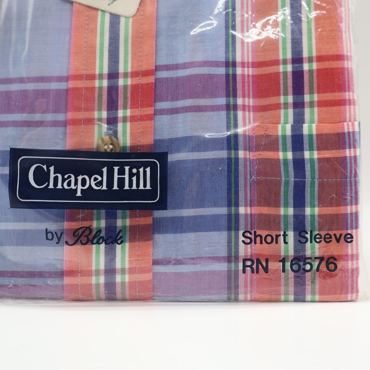 Chapel Hill by Block Shirt Mens XL Vintage Plaid Short Sleeve Button Down New - take2supply