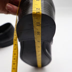 Fortune Shoes Loafers Mens 10 Vintage 70s Black Leather Square Toe Deadstock - take2supply