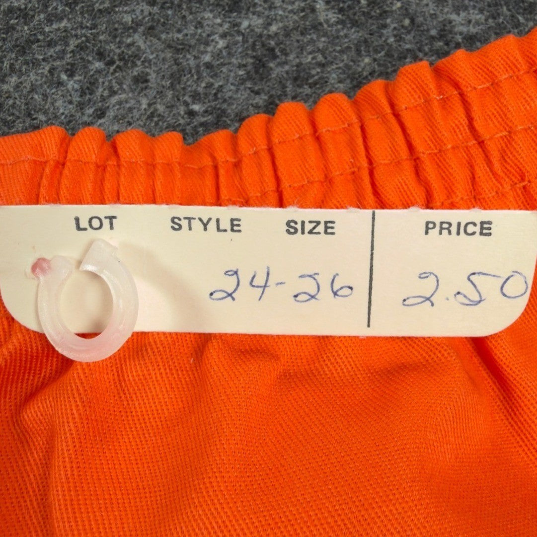 Fruit of the Loom Vintage 70s Gym Shorts Youth XS 24-26 Orange Cotton NWT - take2supply