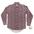 Wrangler Vintage 90s Button Down Shirt Mens M Purple Cotton NWT Rugged Wear - take2supply