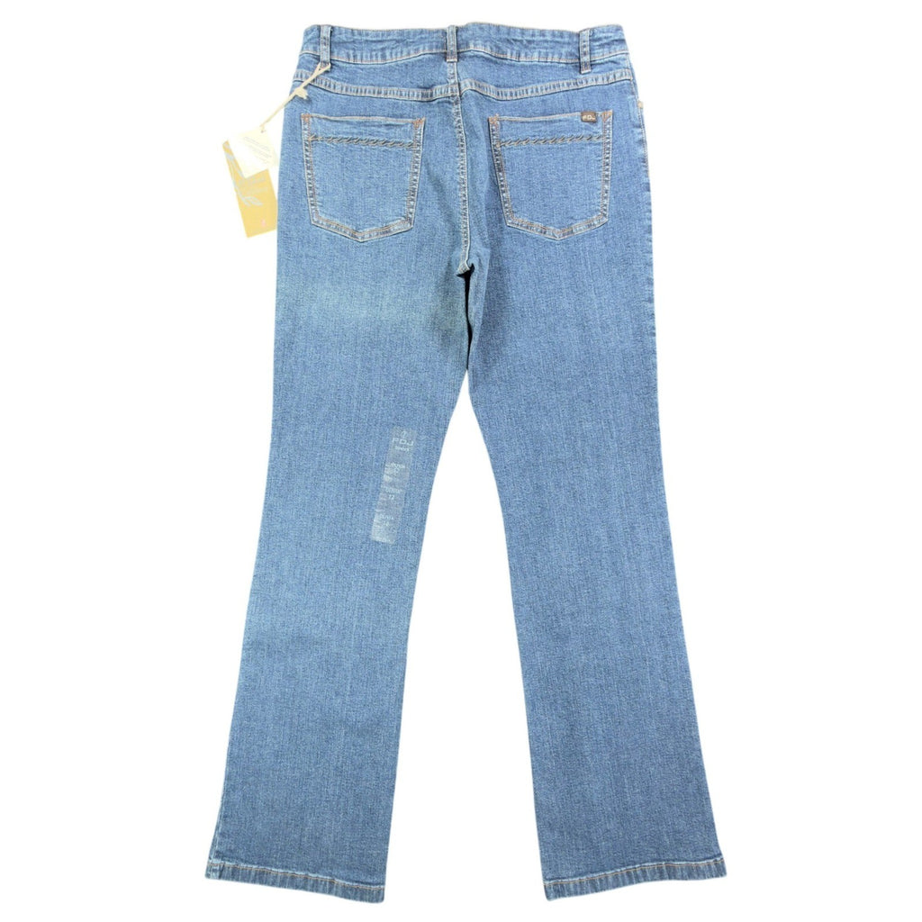 FDJ Olivia Flare Jeans Women 12 Blue Stretch Mid Rise Denim NWT New - take2supply