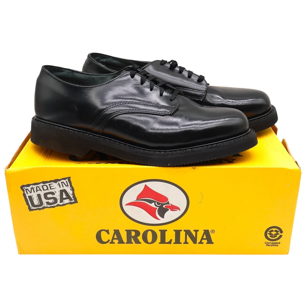 Carolina Uniform Service Oxford Mens 8.5 EE Wide Black Leather Shoes USA Made 32 - take2supply