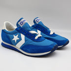 Converse Road Star Boys Size 3.5 Vintage 80s Blue White Nylon Suede Sneakers - take2supply