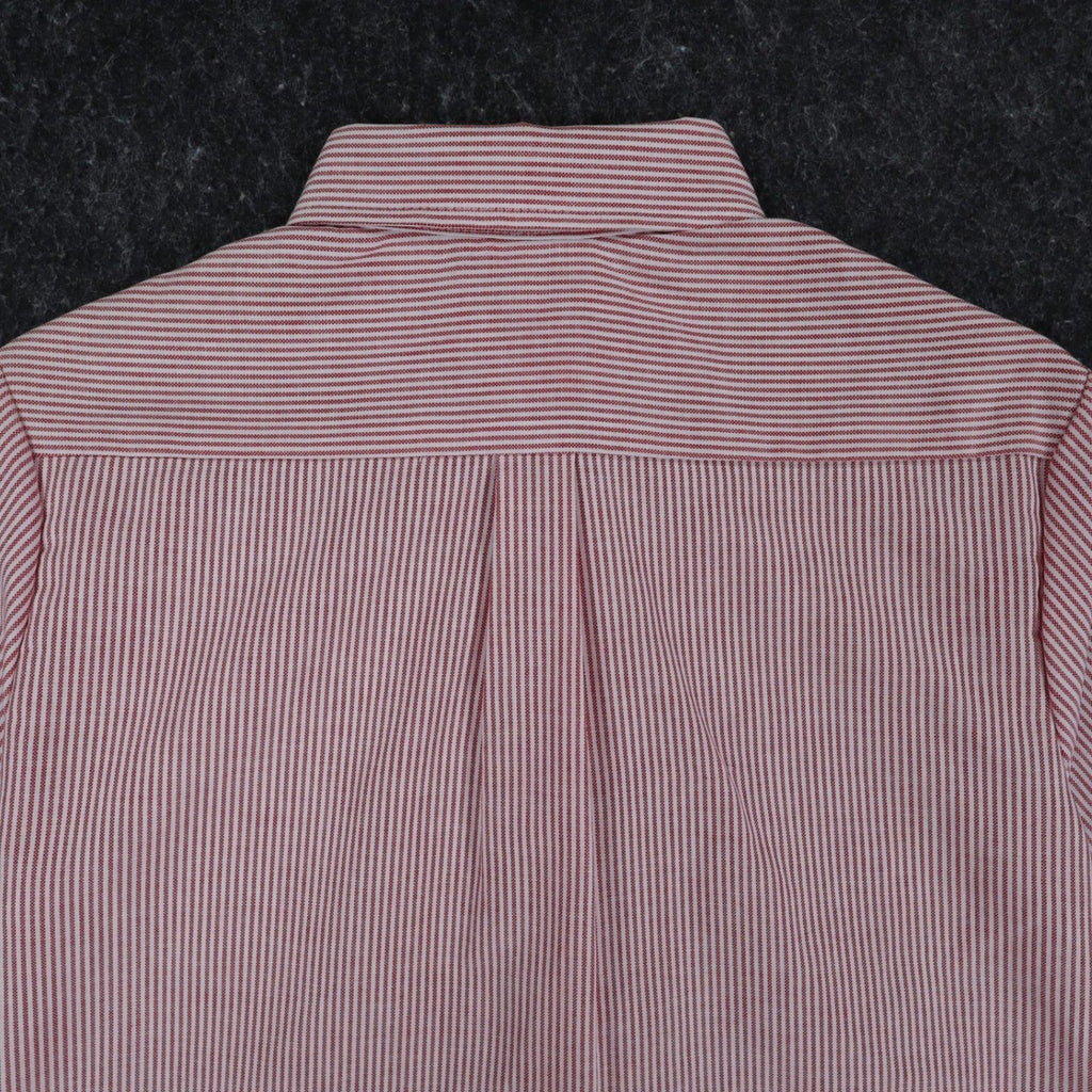 Dee Cee Striped Button Down Shirt Womens 7/8 Vintage Red White Short Sleeve USA - take2supply