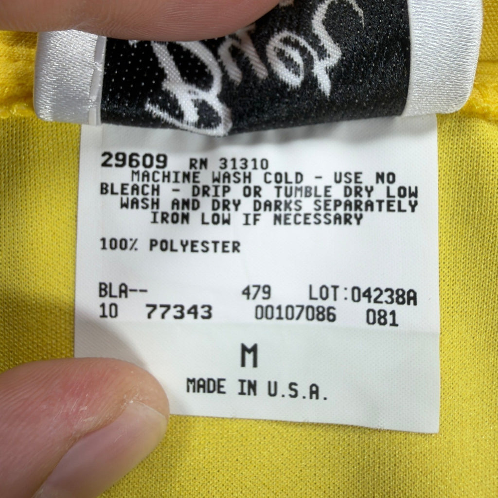 Byer California Vintage 90s Crop Polo Top Womens M Yellow Polyester NWT - take2supply